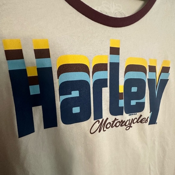 Harley Davidson Long Sleeve Raglan Shirt M Thumbholes St. Petersburg Clearwater - Picture 4 of 9